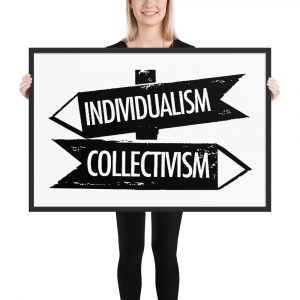 Poster enmarcado Individualism vs Collectivism