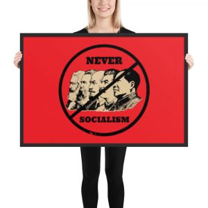 Poster enmarcado Never Socialism